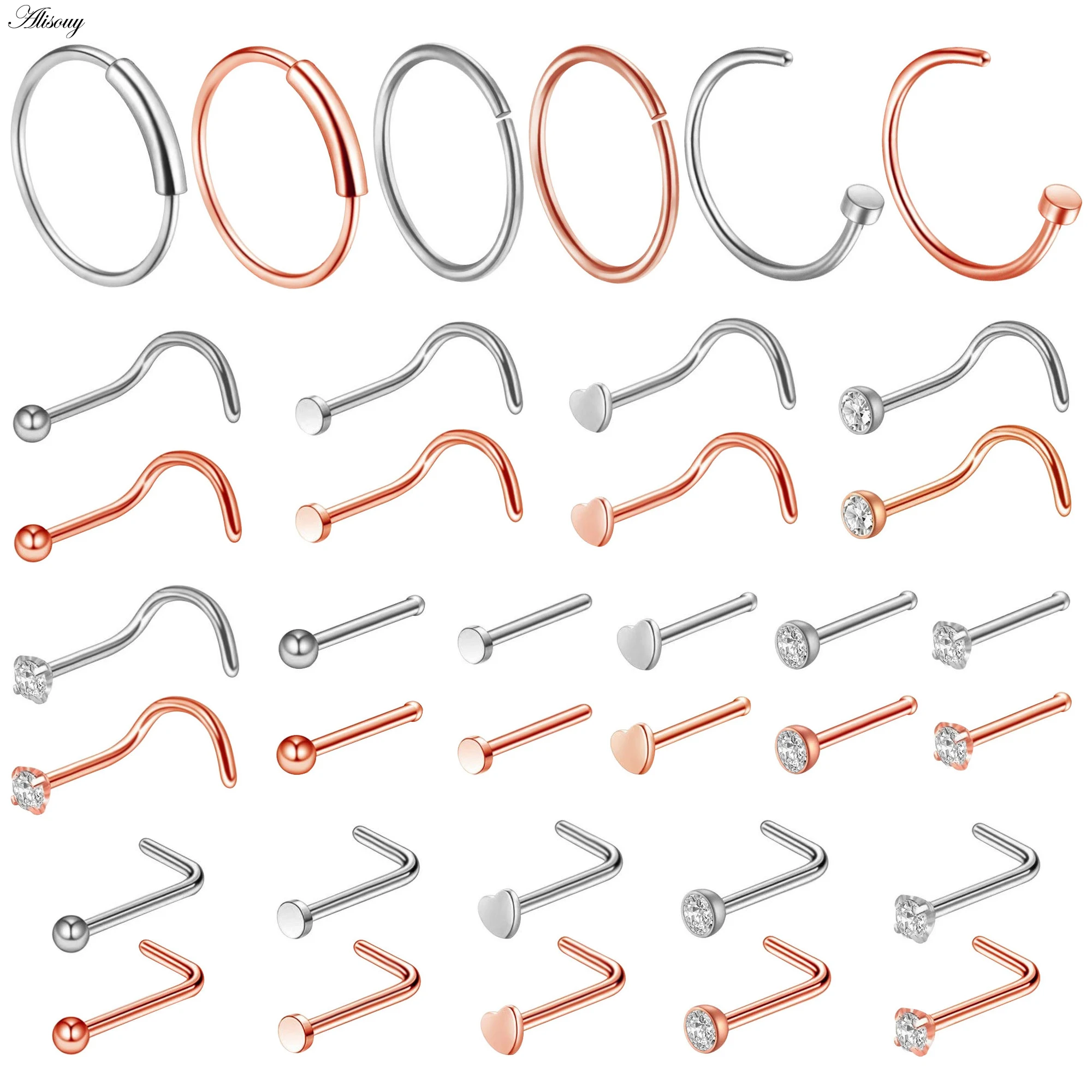 New 1PC Steel 20G Faux Nose Rings Fake Septum Rings Hoop Nostril Daith Piercing Fake Clip on Nose Rings Oreja Piercings Jewelry