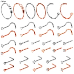 New 1PC Steel 20G Faux Nose Rings Fake Septum Rings Hoop Nostril Daith Piercing Fake Clip on Nose Rings Oreja Piercings Jewelry