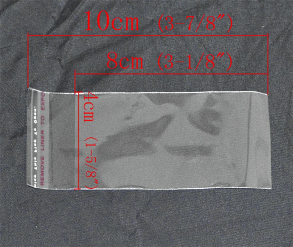 DoreenBeads 200 Clear Self Adhesive Sealถุงพลาสติก 10X4 ซม.(B09712),Yiwu