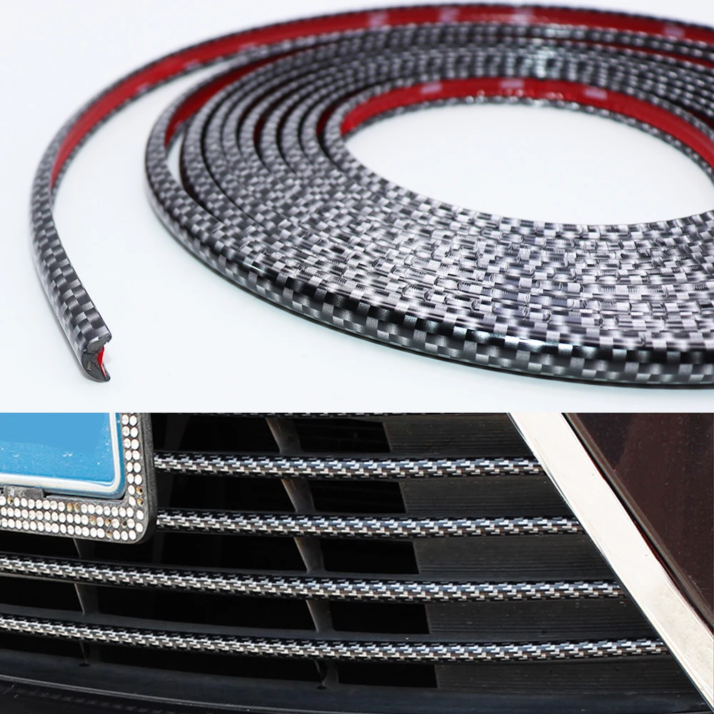 4M/8M Car Protection Accessories Car Styling Bumper Moulding Trim Strip Wheel Hub Impact Protection Grille Carbon fiber