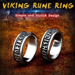 Beier 316L Stainless Steel Nose Viking Amulet Rune Words Odin 's Symbol For Men Scandinavian Wholesale Ring Jewelry BR8-595