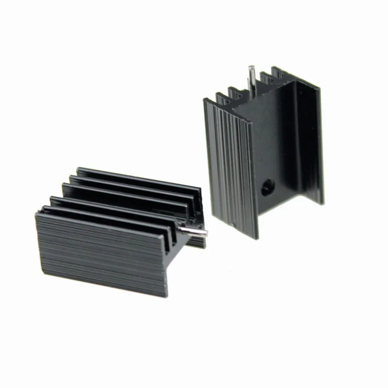 Gdstime 20Pcs/Set Cooling Accessories Triode IC heat sink For TO-220 Aluminum 21*15*11mm Cooling Fin Fan Black Color