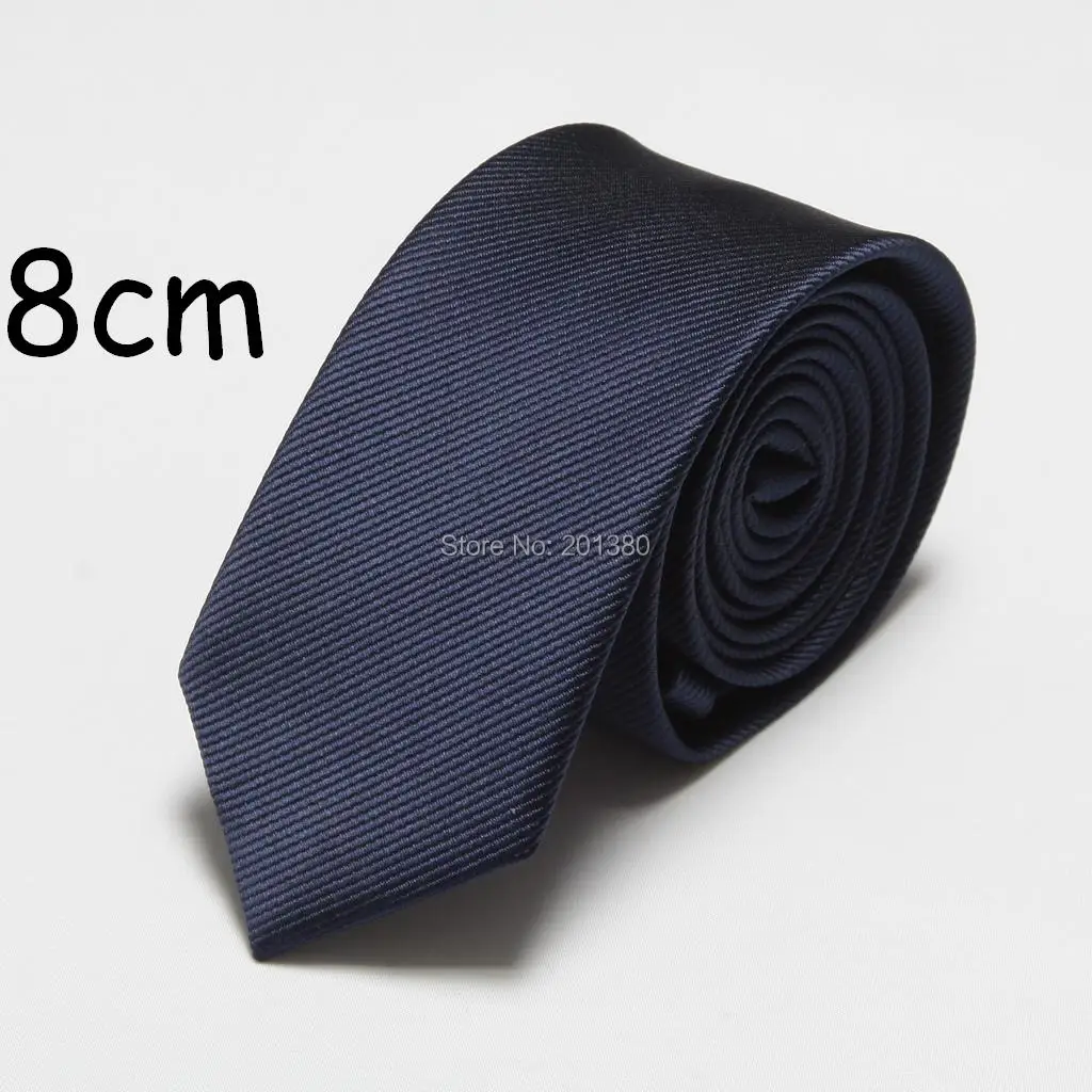 2019 New fashion ties for men 8cm width neck tie wedding business blue