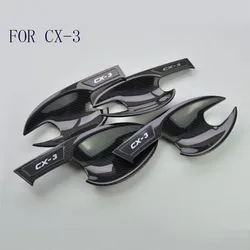 자동차 도어 핸들 커버 탄소 섬유 Mazda CX-3 CX 3 2015-2018 ABS 탄소 섬유 도어 핸들 도어 볼 장식 커버 트림