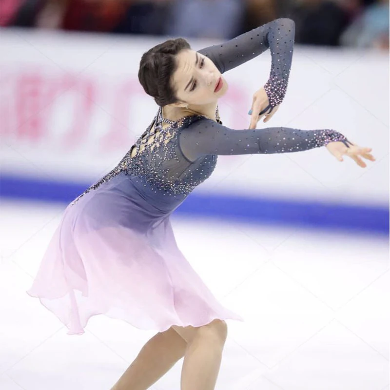 Customization Figure Skating Dresses Spandex Color Can Be Chosen By Itself Graceful Ice Skating Dresses For Competition