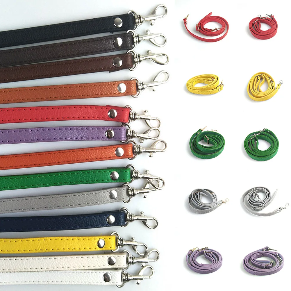 Cinturones DIY de 120cm para mujer, asa ajustable para bolso, bolsos de cuero PU, correas, cinturones, hebilla, bolso de hombro, accesorios,