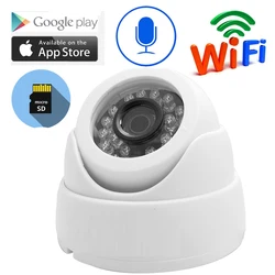 Cámara Ip de seguridad para el hogar, sistema de vigilancia CCTV inalámbrico con Wifi, 1080p, ranura para tarjeta TF, domo de Audio infrarrojo, Onvif, JIENUO