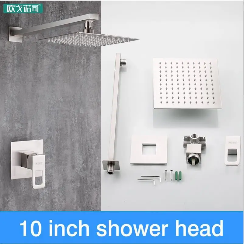 

Wall mounted shower set 8 inch or 10 inch shower head 304 stainless steel