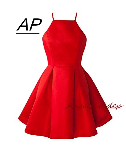 ANGELSBRIDEP Homecoming Dresses Sweet Sixteen Sexy Spaghetti Strap 2021 Mini Vestido De Formatura Curto Graduation Party Gown