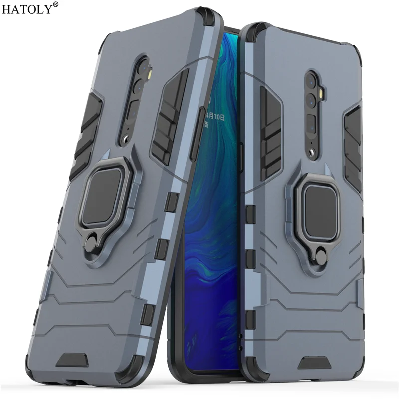 Cover Oppo Reno 10x zoom Case Shockproof Armor Case Magnetic Finger Ring Stand Holder Phone Bumper Cover For Oppo Reno 10x zoom