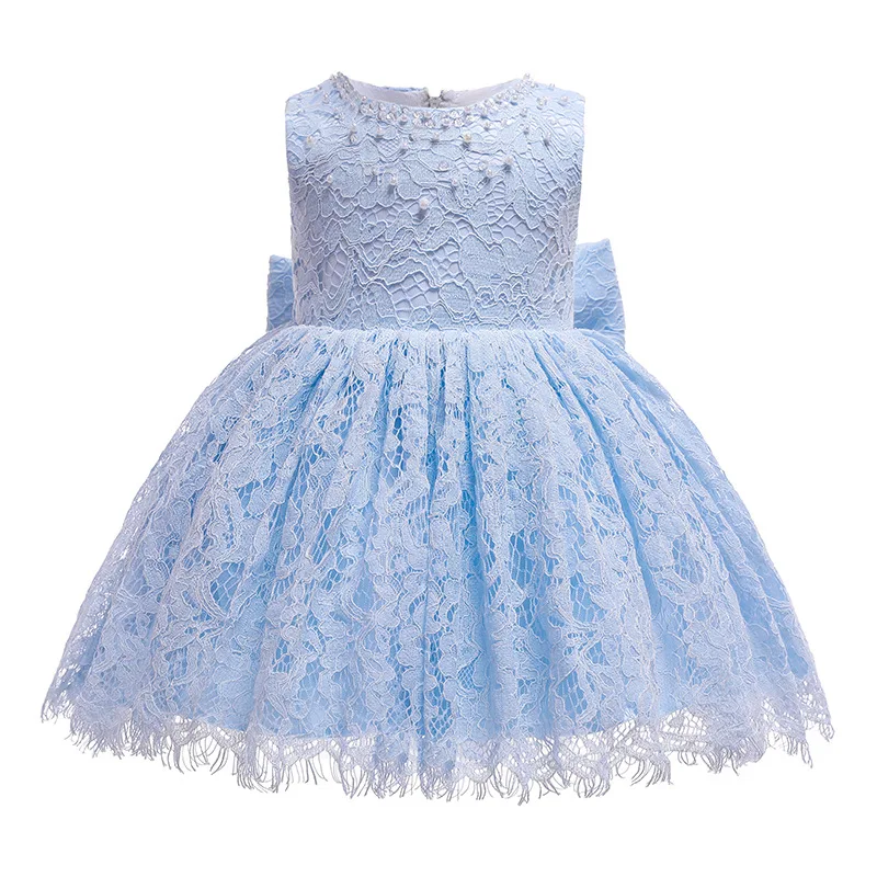 

Newborn Baby Girls Dress Infant White clothes Litttle Baby Girl blue Dress Party infant Christening Gown Size 3 6 12 24 Months