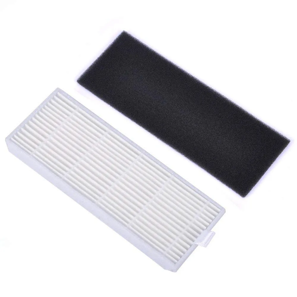 Kit de filtros de repuesto y cepillo lateral para ILIFE A6 A4 A4s Robot aspirador (incluye 6 cepillos laterales + 4 filtros de juego)