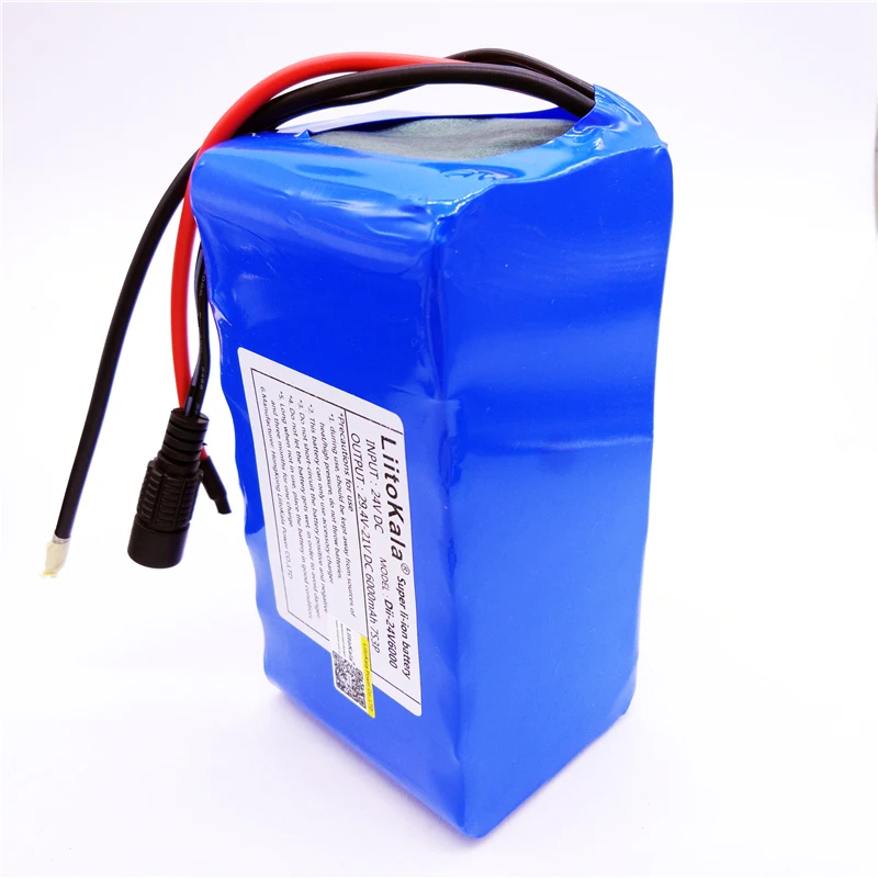 HK LiitoKala 24V 6Ah 7S3P 18650แบตเตอรี่ลิเธียมไอออน29.4V 6000MAh สำหรับไฟฟ้าจักรยาน
