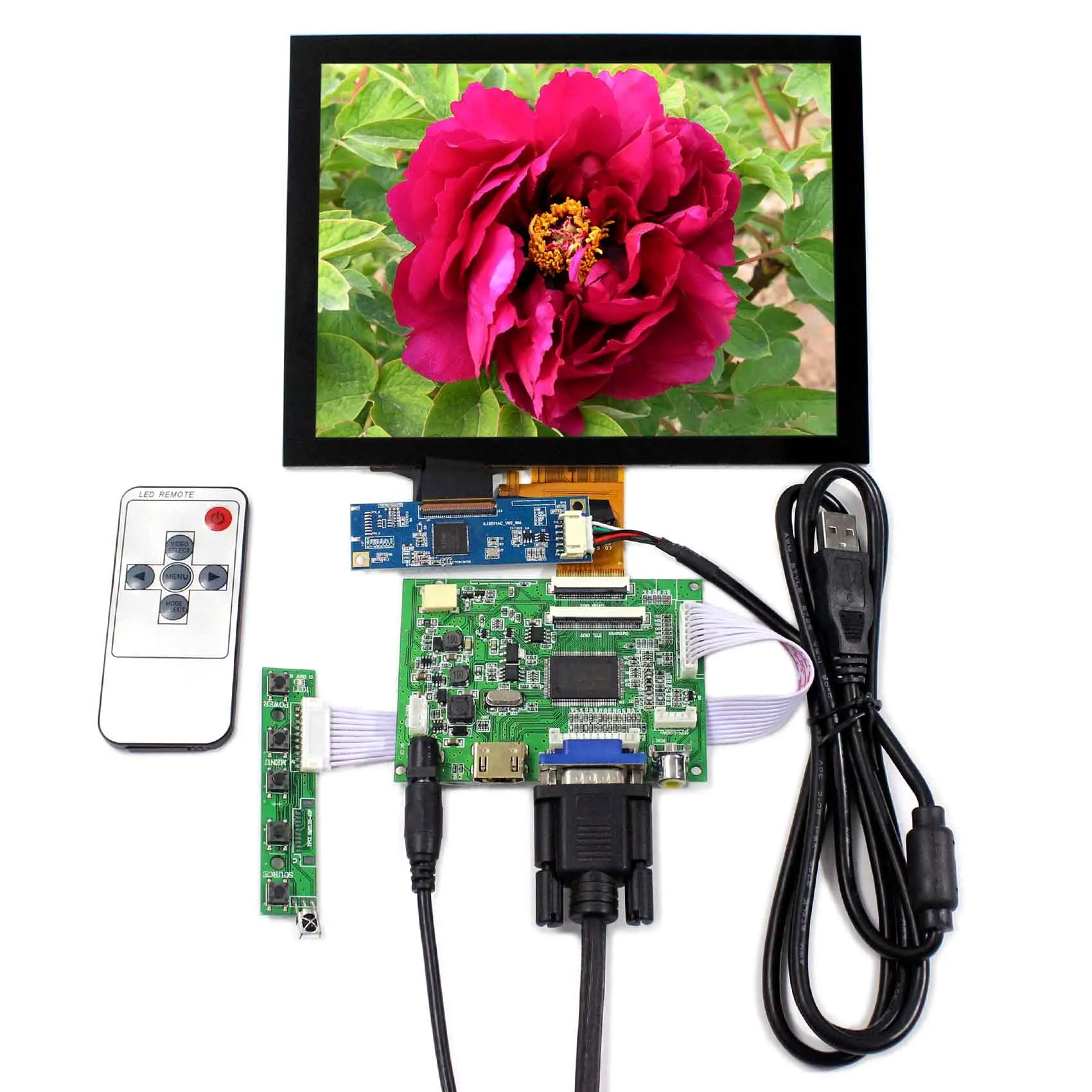 

VS080TC-A1 Capacitive Touch Panel EJ080NA-04C Backlight WLED HD MI VGA 2AV LCD Controller Board 8inch LCD Screen