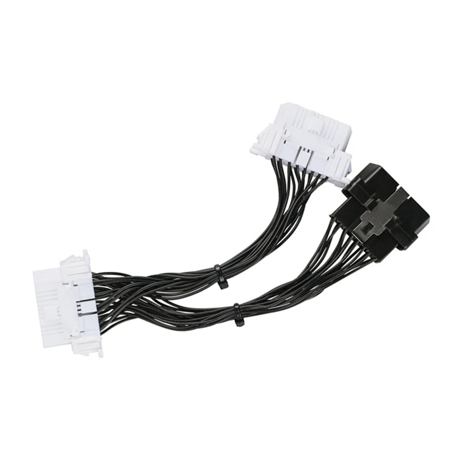 Quality A Newest OBD 2 Y Splitter Extension Cable OBD2 16PIN Male to Female ELM327 Electronic Wire Connector