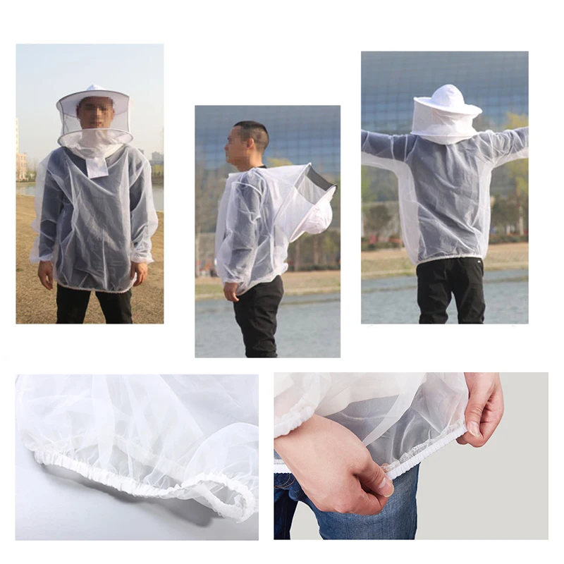 Nylon Cap Mask Schleier Beekeeping Clothing Coat Veil Hood Hat Suit Sleeve Head Apiculture Protection