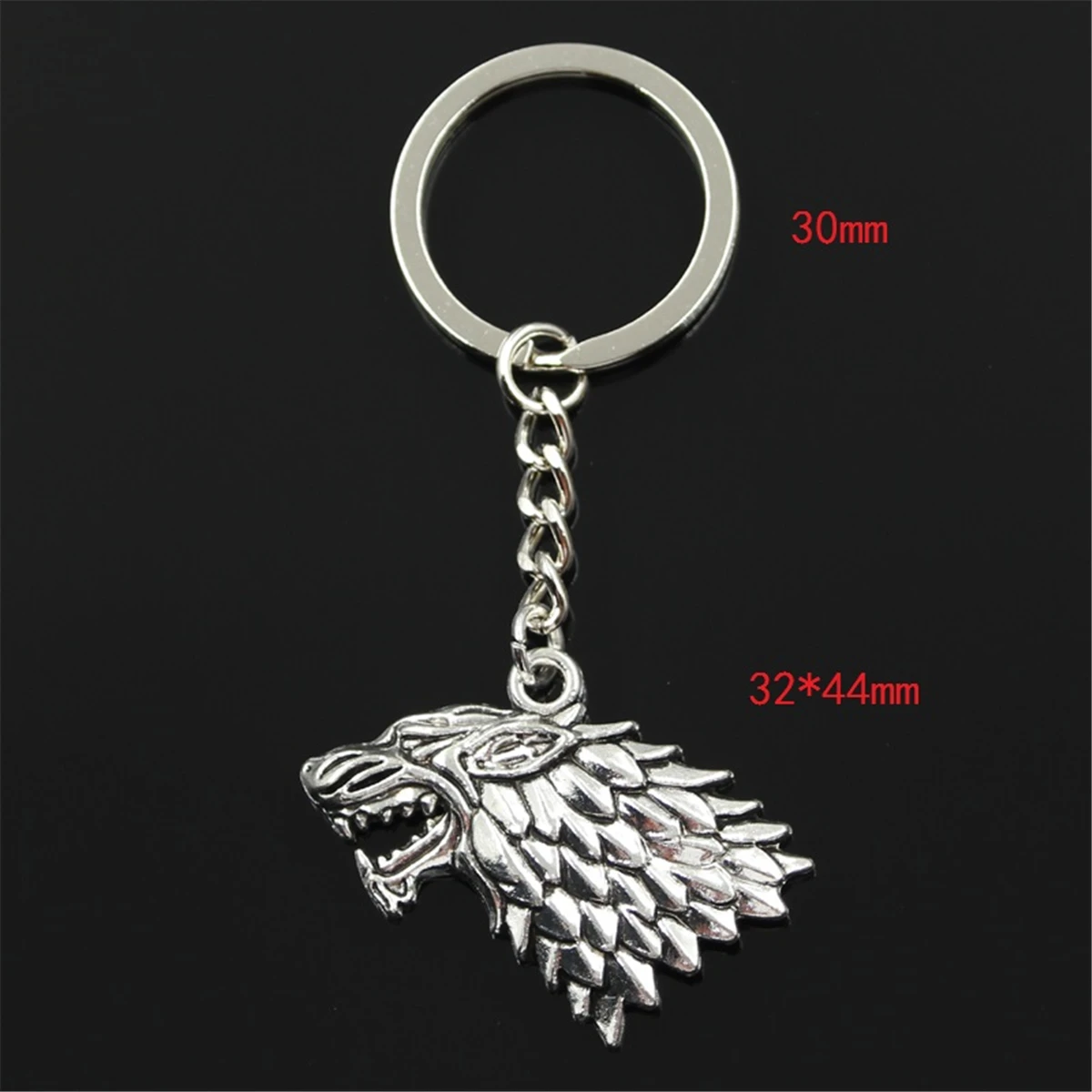 New Hot Men Key Ring Metal Key Chain Keychain Gift Jewelry Bronze Silver Color Wolf Head Pendant Great Promotion