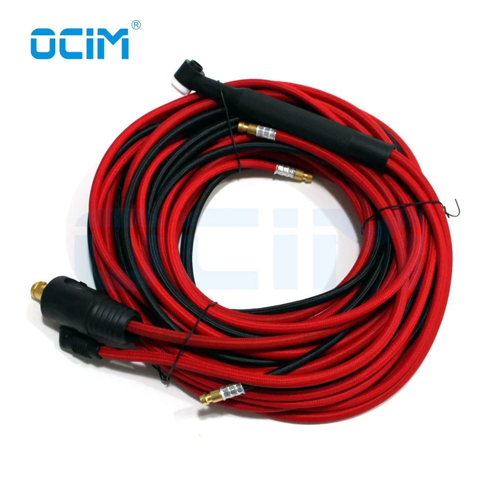 WP20F WP20 12FT  4M  Red super soft Hose Braided Cable 35-50 Connector