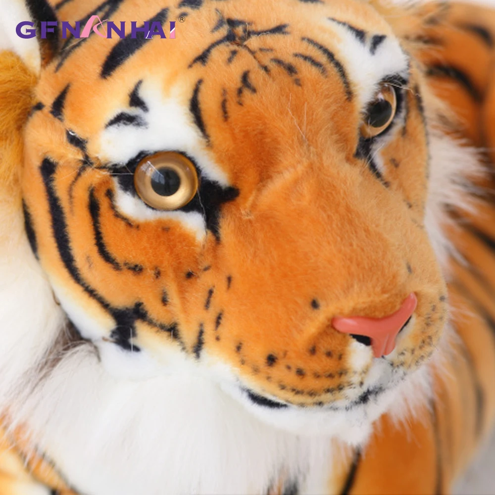 1pc 75/90cm Creative Simulation Tiger Plush toy Stuffed Soft Animal Forest Tiger Pillow Dolls For Children Kids Birthday Gift