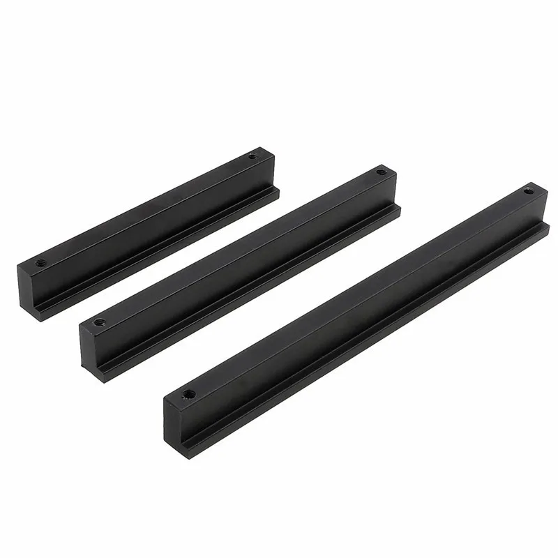 QVWN-tiradores de armario de estilo americano, pomos de aleación de aluminio sólido, tiradores de cajón, herrajes para muebles, color negro