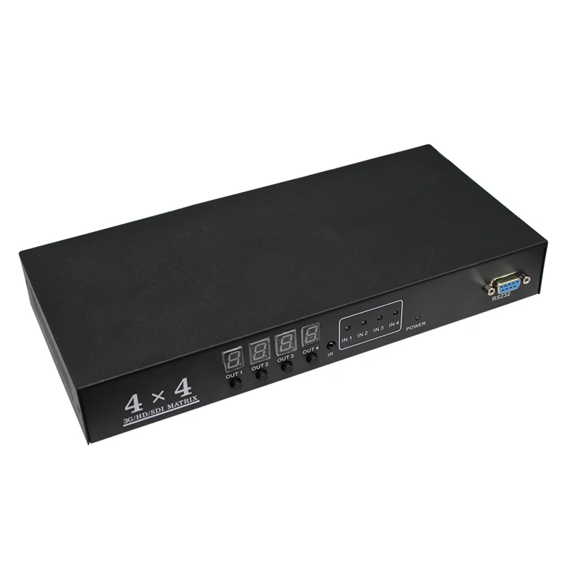 Wiistar SDI Matrix Switch 4X4 SDI Switcher Splitter 4 In 4 Out 1080P Video RS232 Ethernet  IR Remote Control