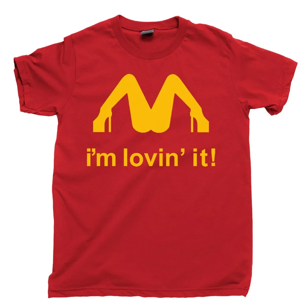 Slash T Shirt Im Lovin It Parody Mclovin New Famous Brand Men Top Tees Top Brand Slim abbigliamento magliette retrò