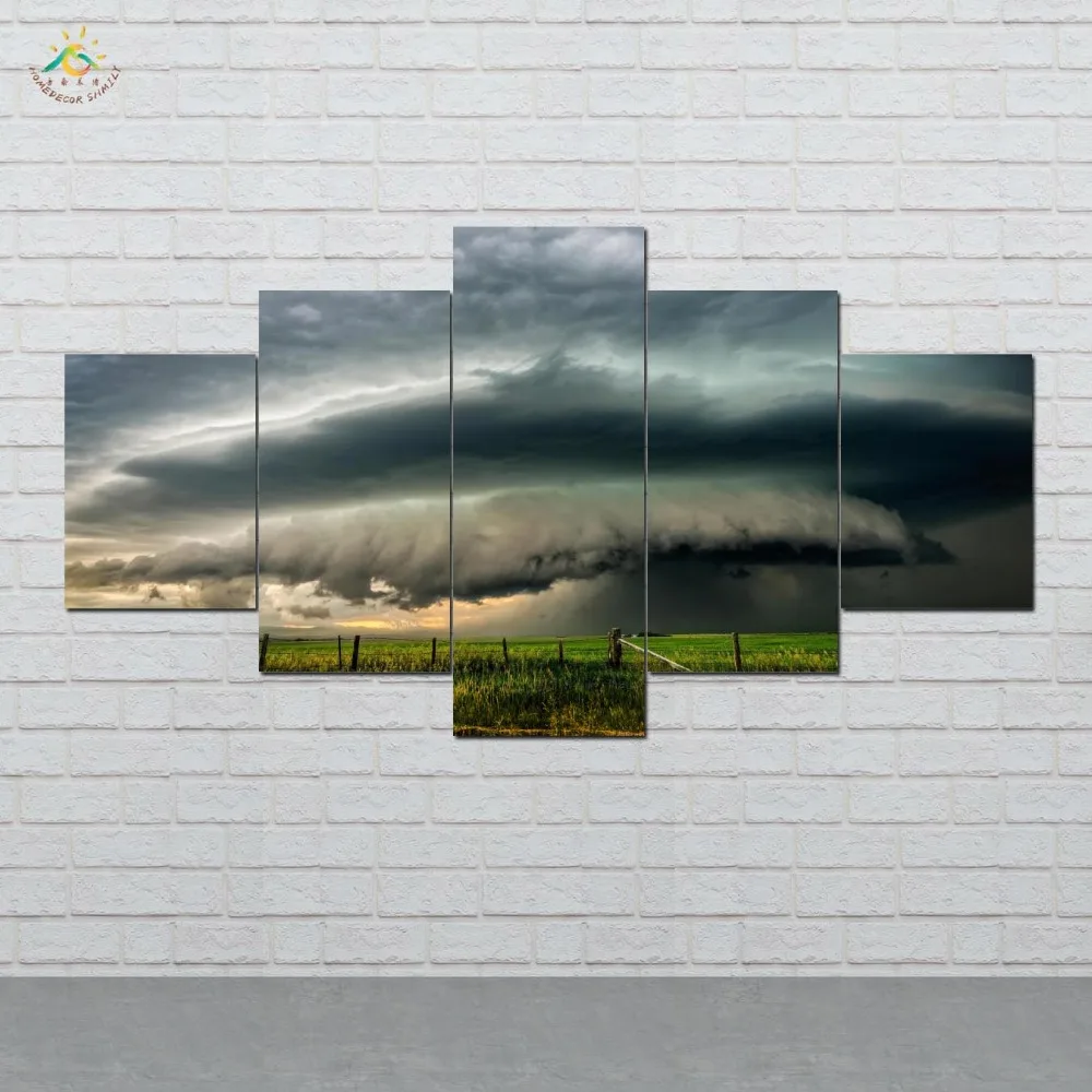 Tornado Dead God Comes Wall Art Prints Canvas Art Painting Modular Picture And Poster Canvas Painting Decoration Home 5 PIECE