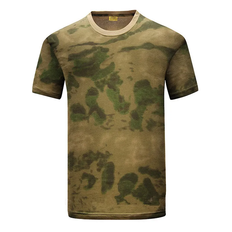 MEGE Summer Cotton T-shirt, Men Dry Camp Tees, Breathable Tactical  Trainning T Shirt