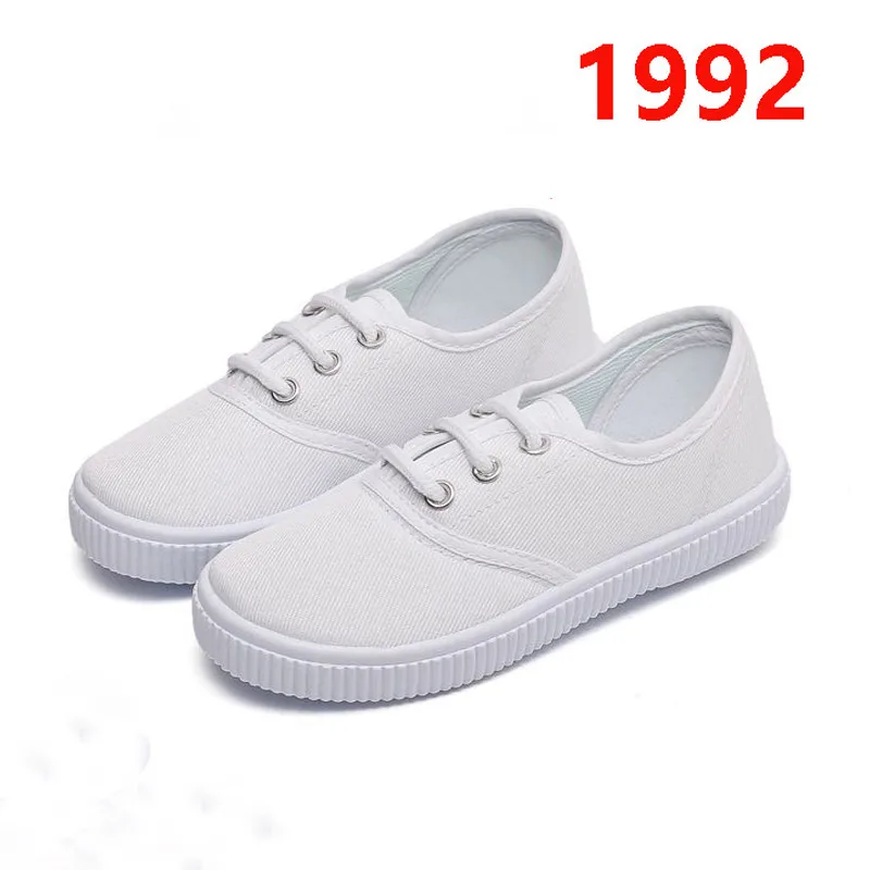 Classic White Canvas Shoes For Girls Boys Children Sport Shoes Breathable Sneakers Boys&Girls Soft Kids School Shoes Size 22-33