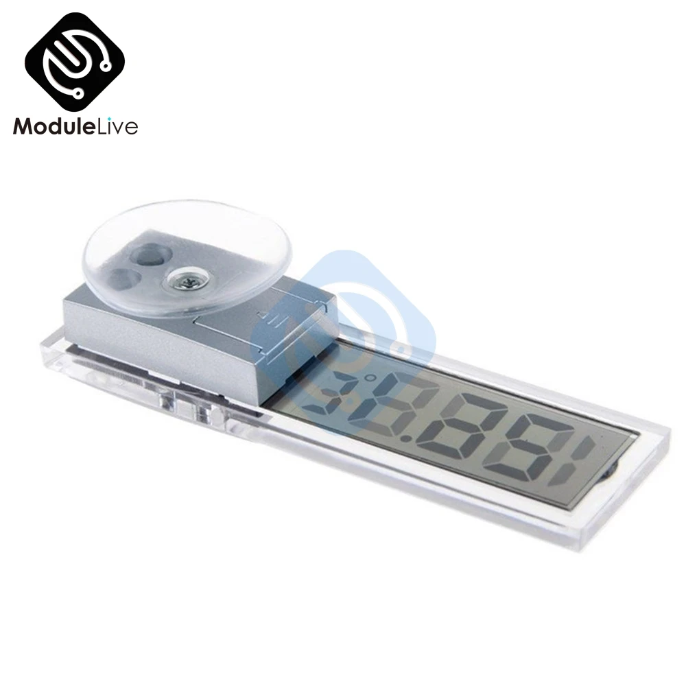 Mini LCD Digital Display Auto Car Thermometer With Suction Cup AG10 Button Cell Battery Temperature Measuring Range -20 -110