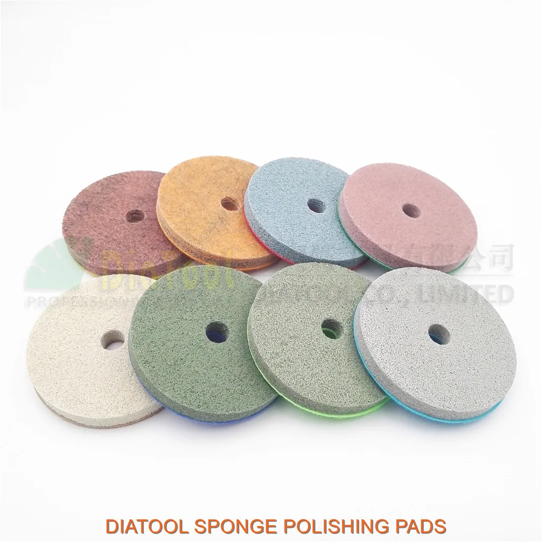 SHDIATOOL 10pcs/pk 4inch Sponge Polishing Pads Stone Sanding Disc For Soft Stone Marble Artificial Stone Terrazzo Diameter 100mm