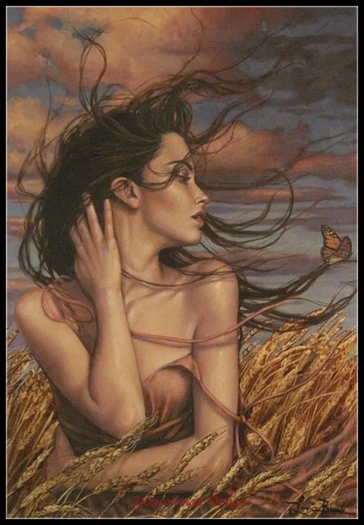 

Наборы для вышивки крестом 14 ct DMC DIY Искусство ручной работы Декор-урожай ветер