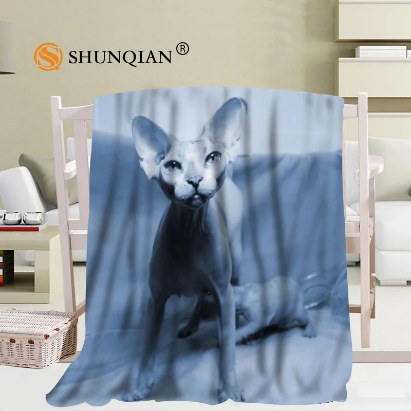 Custom big size hairless cat Blankets for beds Falafel warm winter sleeping sofa blanket 56x80inch 50X60inch 40X50inch