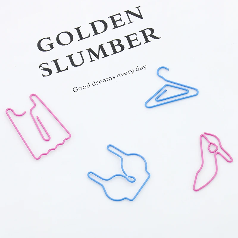 TUTU Modellering Paperclips Hoge hakken hangers kleren Drop Shape blauw rood Gekleurde Bookmark Memo Clip H0111