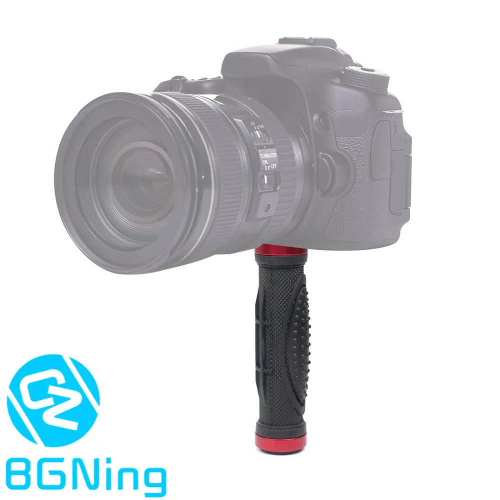BGNing 1/4 ''بوصة معدن مقبض أسود قبضة اليد كاميرا SLR DSLR استقرار عدم الانزلاق قبضة ل LED فلاش الإضاءة كاميرا الملحقات