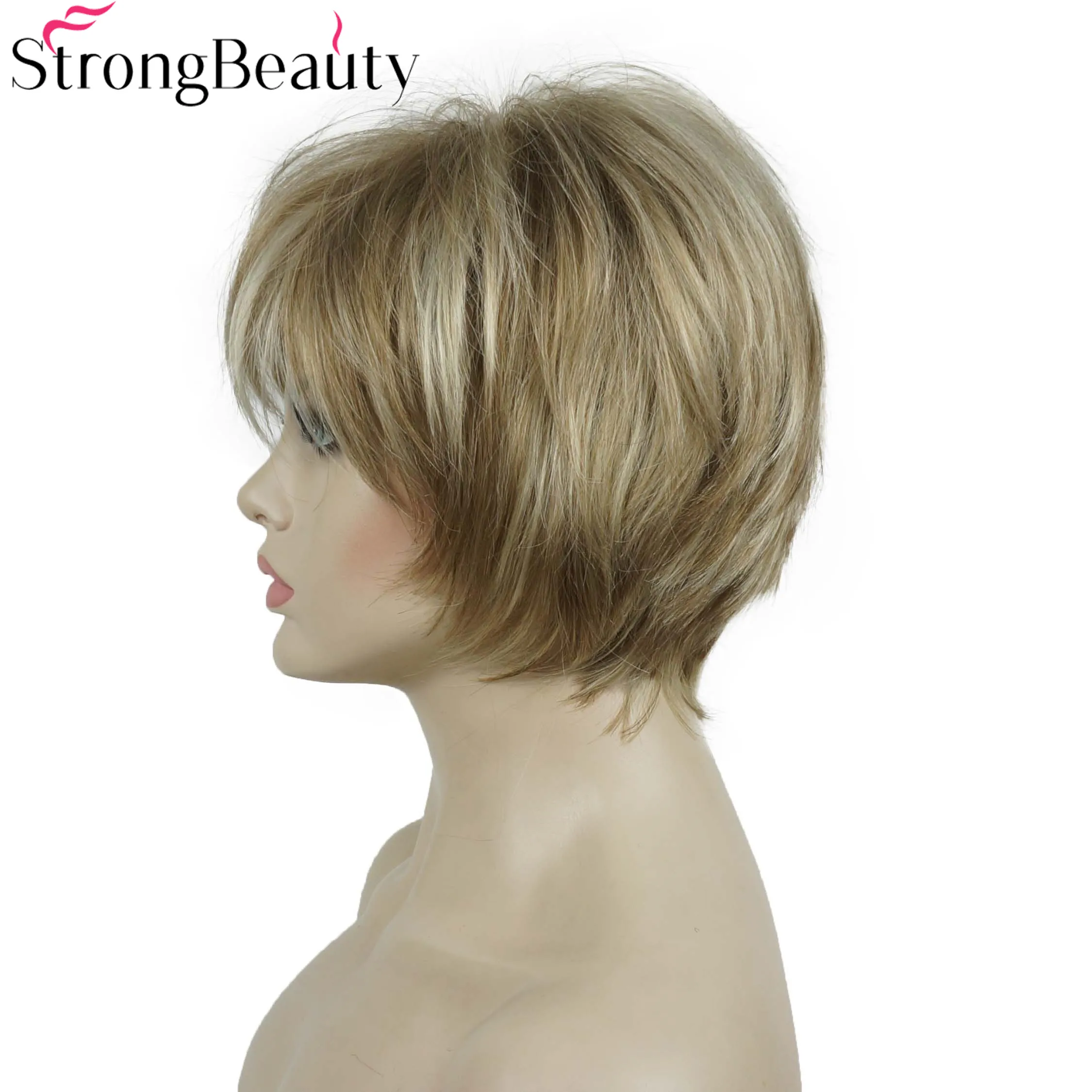 StrongBeauty Synthetic Wig Short Straight Wigs Women\'s Hair Natural Wig