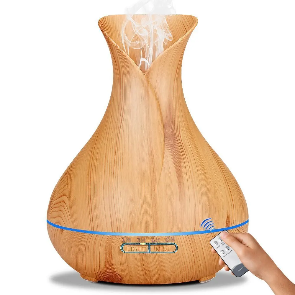 Ac 100-240V 400 Ml Essentiële Olie Diffuser Aromatherapie Mist Maker Ultrasone Cool Mist Luchtbevochtiger Met Afstandsbediening controle