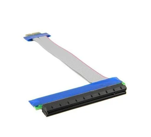 Imagem -02 - Brand Novidades Pcie Express x1 para X16 Cabo Extensor Adaptador Adaptador Pcie x1 para X16 Riser Cartão Extensor Flexível Cabo 10 Peças Lote