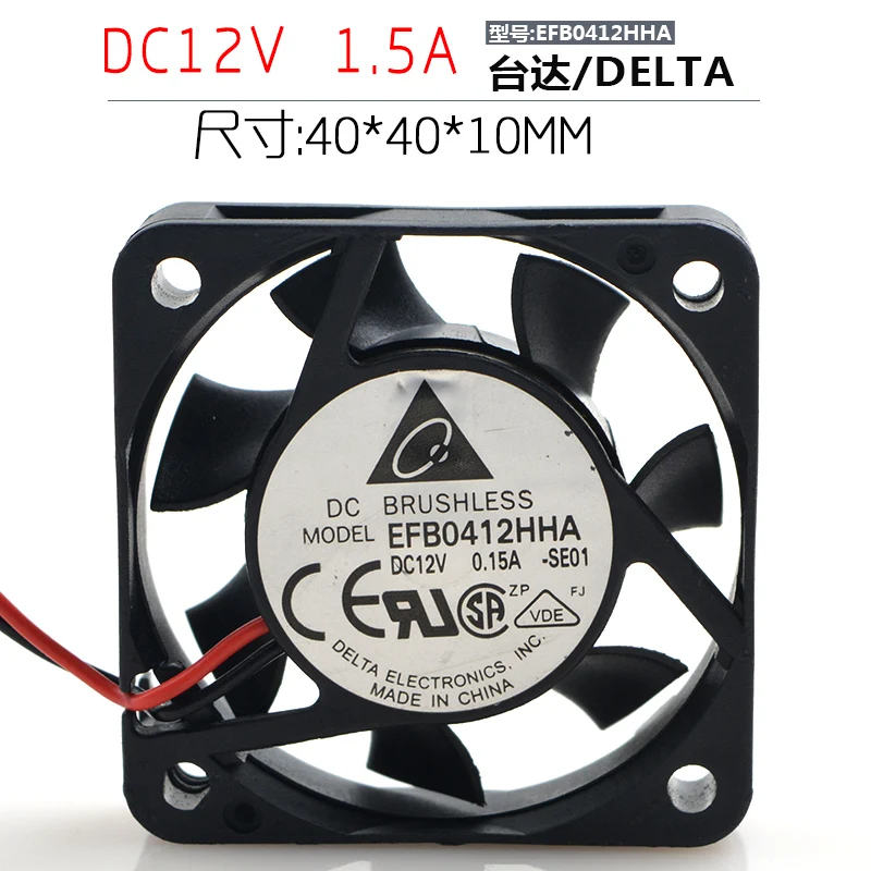 

Free Shipping Original Delta EFB0412HHA 4cm 4010 40mm DC 12V 0.15A cpu chassis silent cooling quiet fan