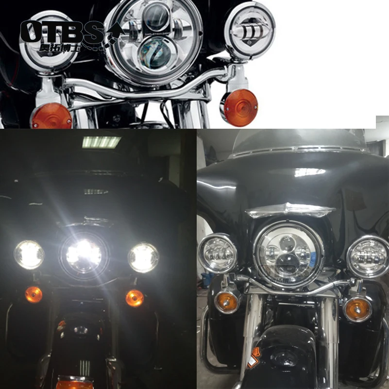 Motorcycle 7 inch Moto LED Headlight with 4-1/2\