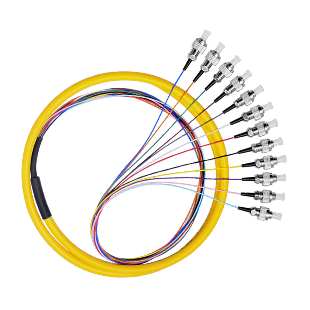 Coleta de fibra óptica, 12 hebras, 9/125 m FC/UPC, modo único, 12 coletas de fibra