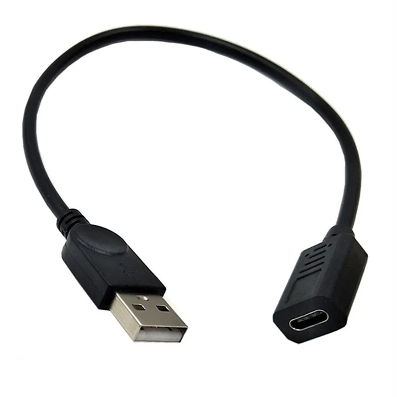 USB2.0 male to USB3.1 Type-C Female  USB Data Sync  Charge Cable 0.25m 25cm