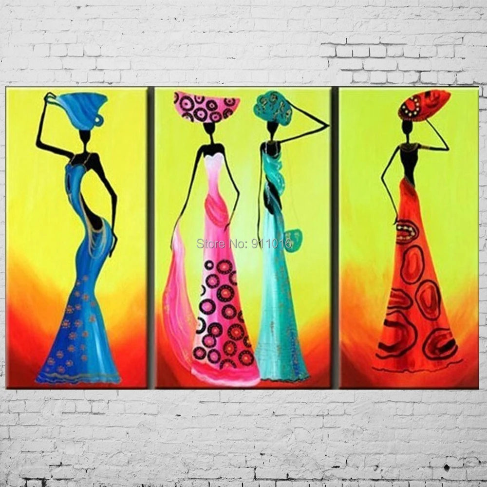 

Hand Painted Canvas Abstract Painting Classic Oil Paintings Home Decor Sexy Africa Women Hang Pictures Mural Wall Art Picture