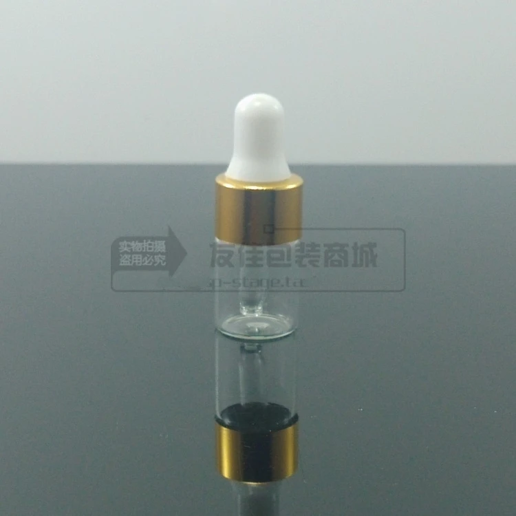 

100pcs/lot wholesale 2 ml clear round essential oil bottle, dropper glass bottle, mini cosmetic bottle with glass dropper