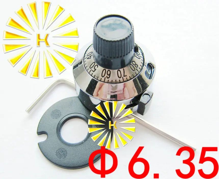 

6.35mm 6mm 4mm Metal Potentiometer Connector Rotary Knob Cap For 7276 3590S RV24YN20S WXD3-13 Resistor replace H-23-6A X 10PCS