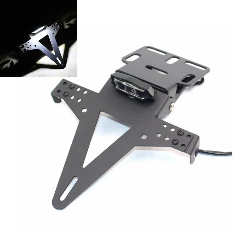 

Motorcycle license plate light+Led tail lamp frame Number Holder Mount Bracket For MT07 MT 09 R1/R3 Z800/Z1000