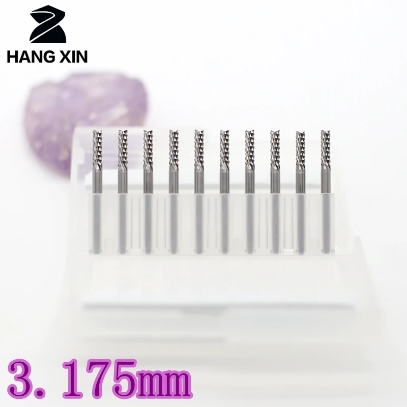 10PCS tungsten carbide lower left cutting corn end mill 0.8mm -3.175mm CNC end mill Strawberry router tool Woodworking tools