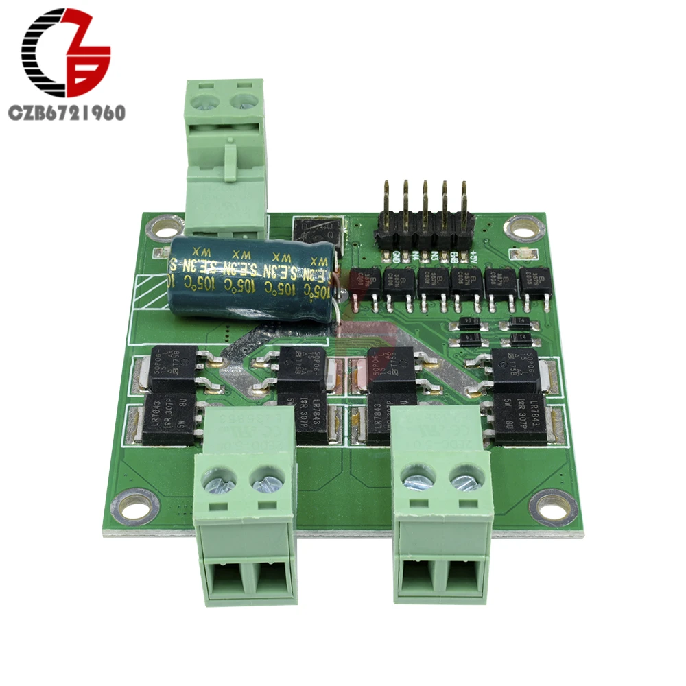 12V 24V 7A 160W Dual DC Motor Driver Module H-bridge L298 logic Control Signal Optocoupler PWM Drive Reversing Braking