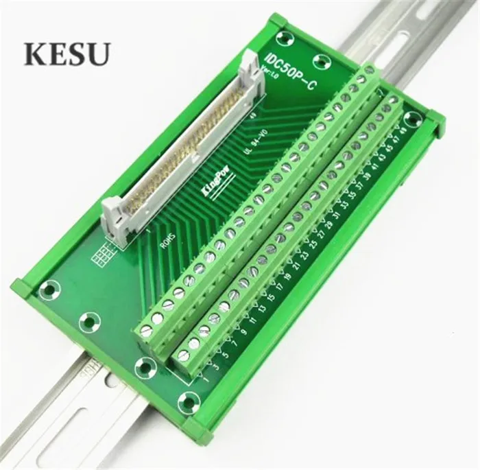 

IDC50Pin Φ Pin Штекерный разъем к 50-P клеммной колодке, плата разрыва, адаптер PLC, релейные клеммы, монтаж на DIN-рейку-1 шт./лот