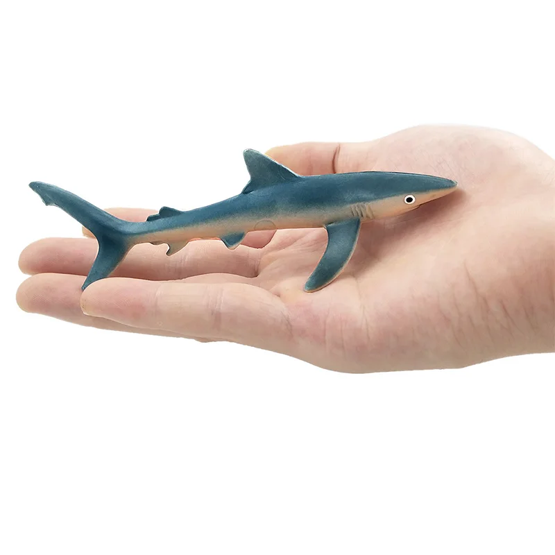 Simulation Sea Blue Shark Manatee Dolphin figure plastic animals model fairy craft figurine home decoration decor Gift For Kids